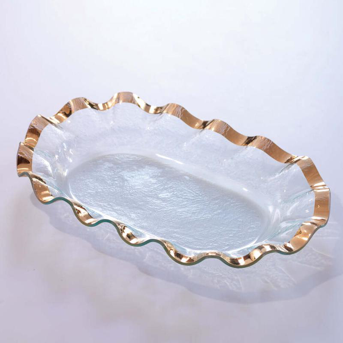 Ruffle 198243 x 128243 Large Shallow Oval Bowl by Annieglass