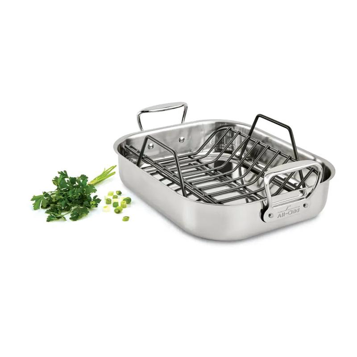 All-Clad 11 x 14 Inch Small Roaster With Rack Stainless Steel