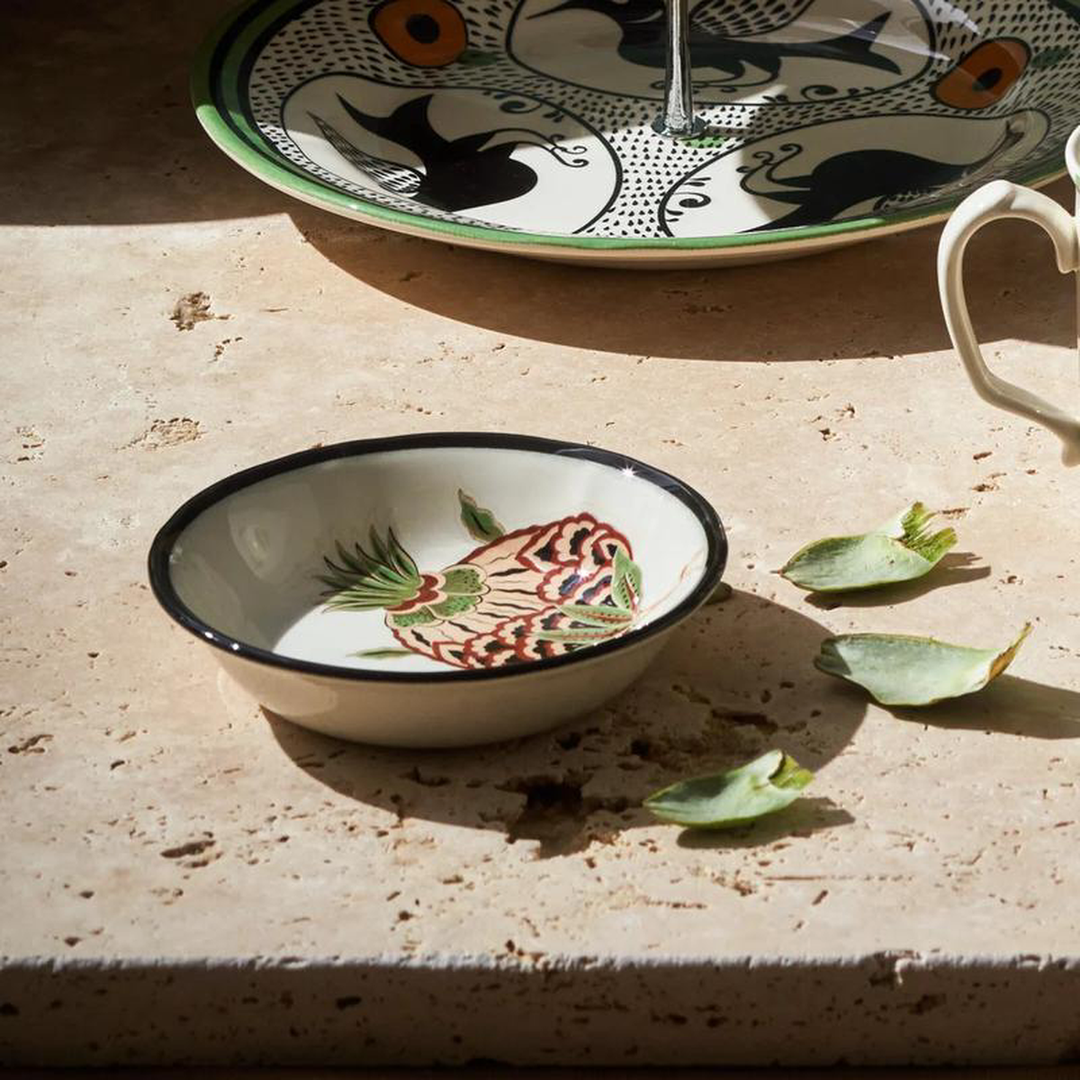 Karaca Paye Seljuk Collection Porcelain Snack Bowl 14cm Green Multi